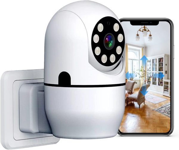 Wireless Light Bulb Camera Panoramic Dome Smart Camera with 1080P App Control Motion Detection Night Vision for Indoor Outdoor
