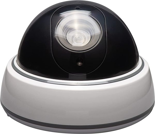 Security Camera, Flashing Red Light For Nighttime Visibility, Realistic Design Deters Intruders, Battery Operated