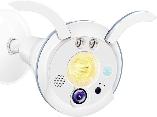 Outdoor Security Camera 1080P, Floodlight Security Camera Waterproof, WiFi Camera